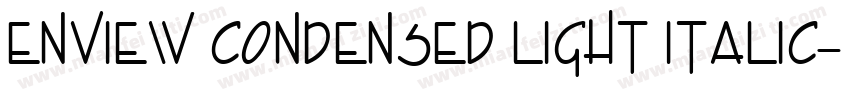 Enview Condensed Light Italic字体转换